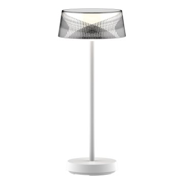 Lámpara de mesa LED de exterior táctil regulable CASABLANCA LED/3,4W/5V USB 3600 mAh IP44 blanco