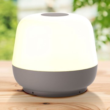 Lámpara de mesa LED de exterior táctil regulable SAMBA LED/1,2W/5V USB 1200 mAh IP44 gris