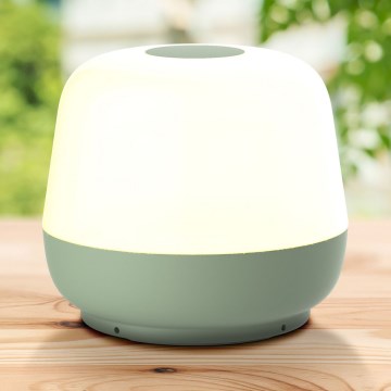 Lámpara de mesa LED de exterior táctil regulable SAMBA LED/1,2W/5V USB 1200 mAh IP44 verde