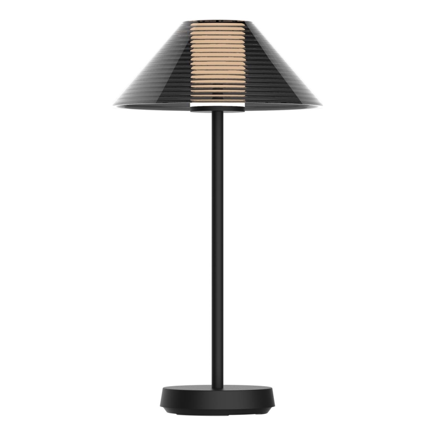 Lámpara de mesa LED de exterior táctil regulable SERENGETI LED/3,4W/5V USB 3600 mAh IP44 negro