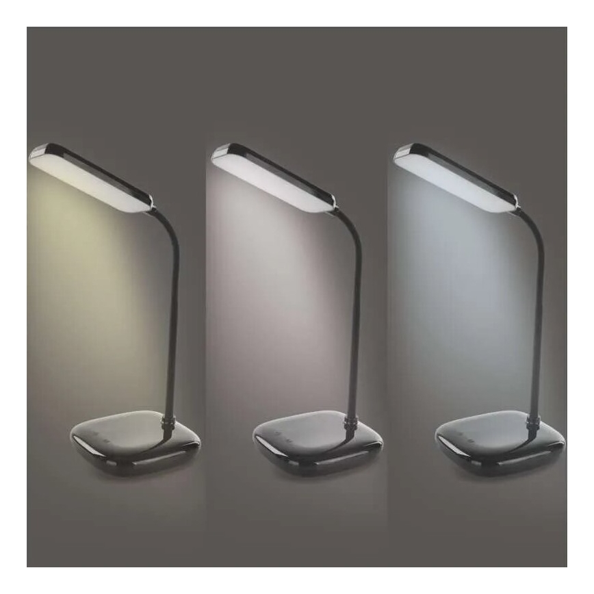 Lámpara de mesa LED flexible regulable LED/12W/230V 3000K/4000K/6500K negro