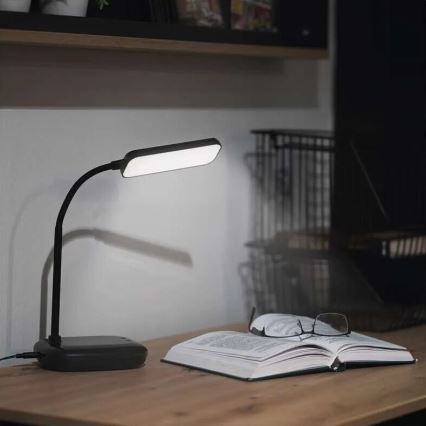 Lámpara de mesa LED flexible regulable LED/12W/230V 3000K/4000K/6500K negro