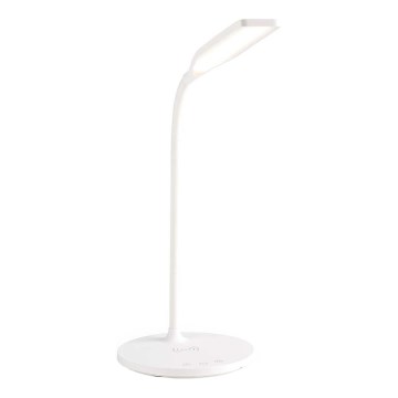 Lámpara de mesa LED flexible táctil regulable con carga inalámbrica de 15W Qi LED/5,5W/230V 2700-6500K blanco