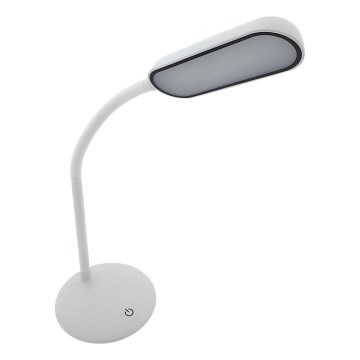 Lámpara de mesa LED flexible táctil regulable LED/6W/5V USB 1200 mAh blanco