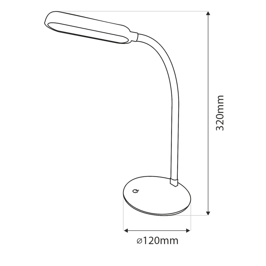 Lámpara de mesa LED flexible táctil regulable LED/6W/5V USB 1200 mAh blanco