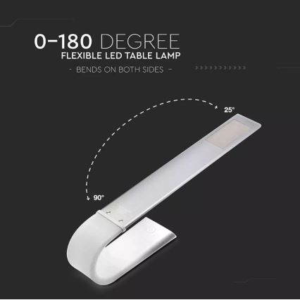 Lámpara de mesa LED flexible y regulable LED/6,5W/5V 3000K/4500K/6000K