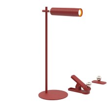 Lámpara de mesa LED magnética recargable y regulable 3en1 LED/3W/5V 4000K 1500 mAh rojo