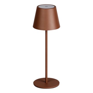 Lámpara de mesa LED recargable y regulable INITA LED/1,2W/1800 mAh IP54 marrón