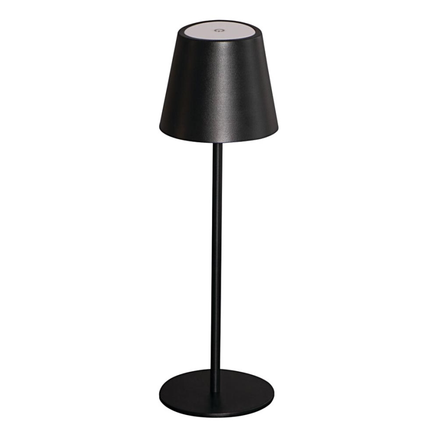 Lámpara de mesa LED recargable y regulable INITA LED/1,2W/1800 mAh IP54 negro