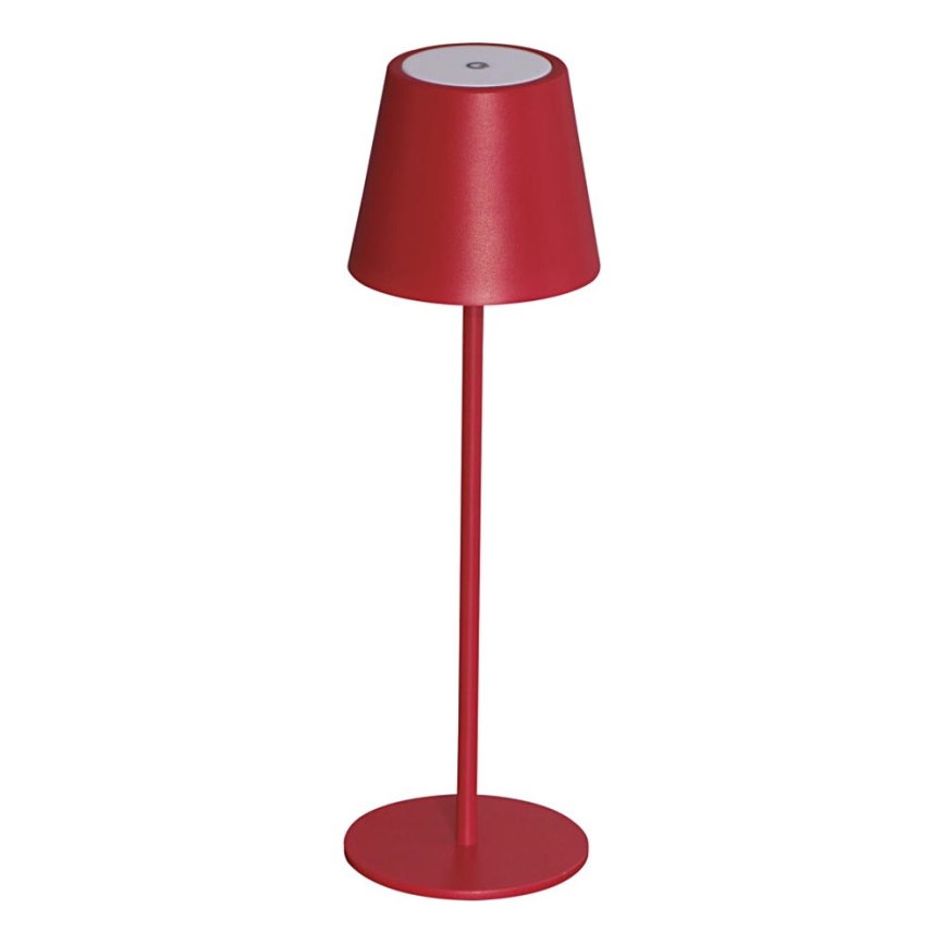 Lámpara de mesa LED recargable y regulable INITA LED/1,2W/1800 mAh IP54 rojo