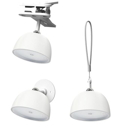 Lámpara de mesa LED regulable y recargable 4en1 LED/3,5W/5V 3000/4000/6500K IP54 1800 mAh blanco