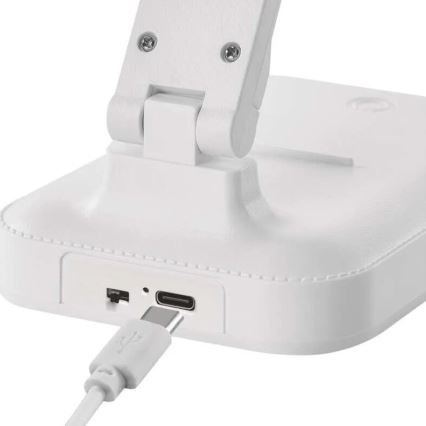 Lámpara de mesa LED recargable y regulable LED/5W/3,7V 3000K/4000K/6500K 800mAh blanco