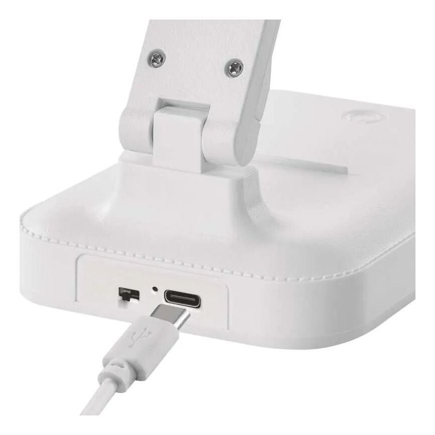 Lámpara de mesa LED recargable y regulable LED/5W/3,7V 3000K/4000K/6500K 800mAh blanco