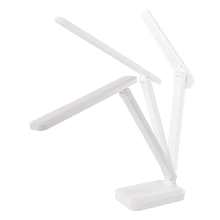 Lámpara de mesa LED recargable y regulable LED/5W/3,7V 3000K/4000K/6500K 800mAh blanco