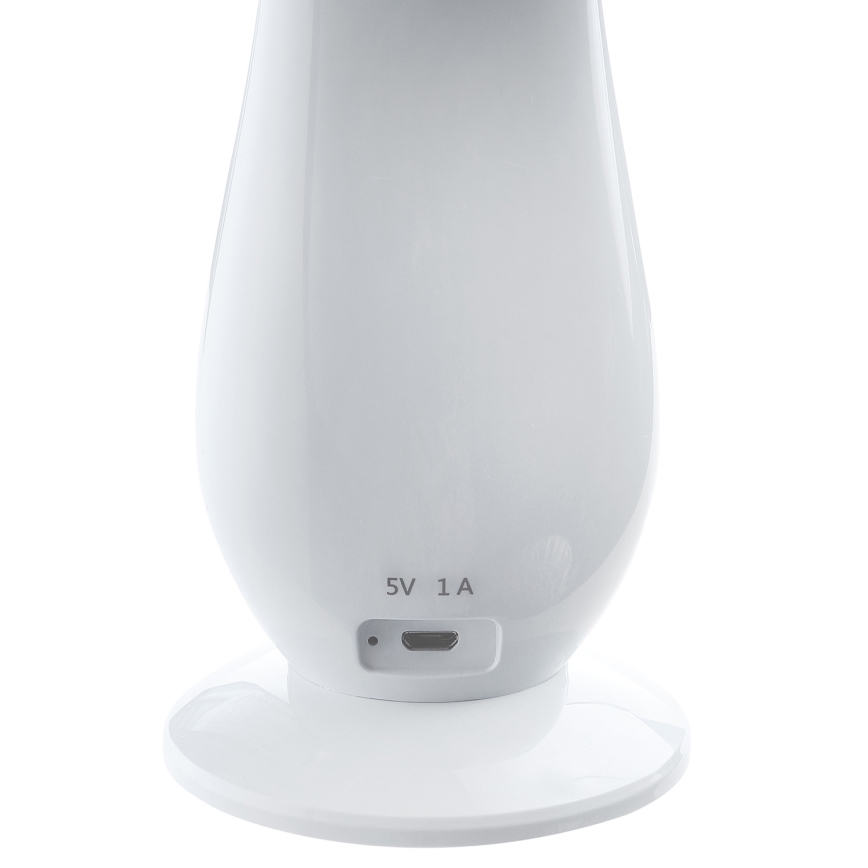Lámpara de mesa LED recargable y regulable LILLY LED/4W/5V 1200 mAh blanco