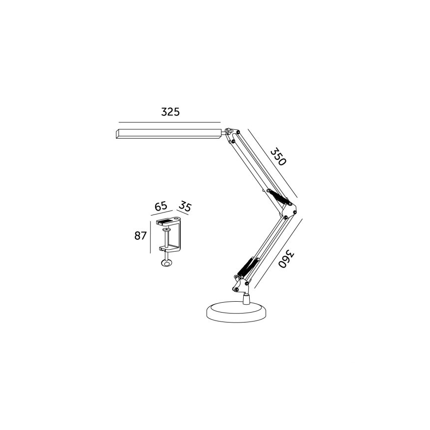 Lámpara de mesa LED regulable 2en1 USB TENUIX LED/14W/5V 3000-6000K blanco