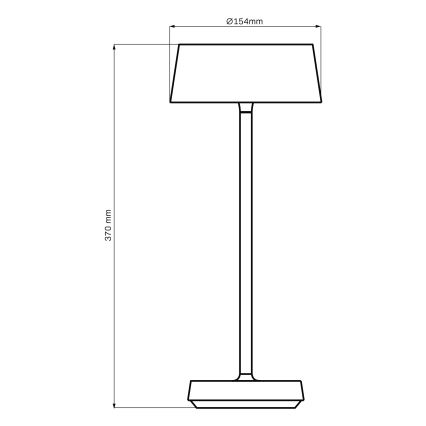 Lámpara de mesa LED de exterior táctil regulable CASABLANCA LED/3,4W/5V USB 3600 mAh IP44 blanco