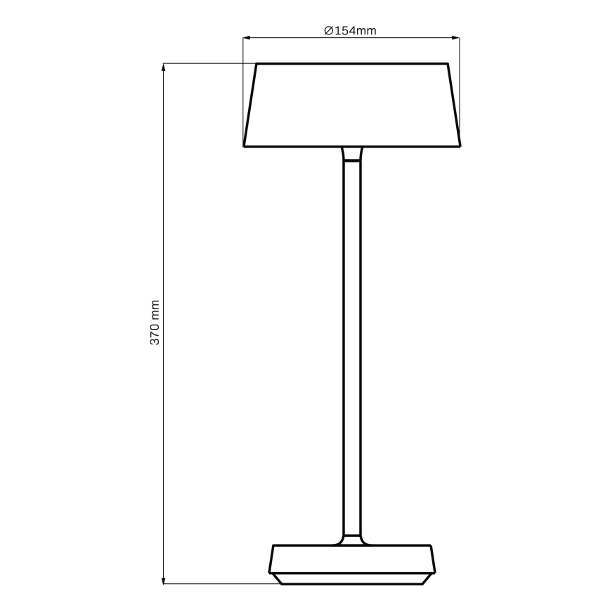 Lámpara de mesa LED de exterior táctil regulable CASABLANCA LED/3,4W/5V USB 3600 mAh IP44 blanco