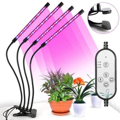 Lámpara de mesa LED regulable con clip para el cultivo de plantas LED/15W/5V