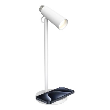 Lámpara de mesa LED regulable con inalámbrico Qi cargando TIT LED/12W/230V blanco