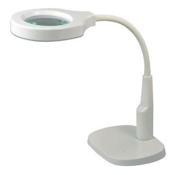 Lámpara de mesa LED regulable con lupa bifocal LED/6W/230V 6000-7000K blanco