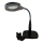 Lámpara de mesa LED regulable con lupa bifocal LED/6W/230V 6000-7000K negro