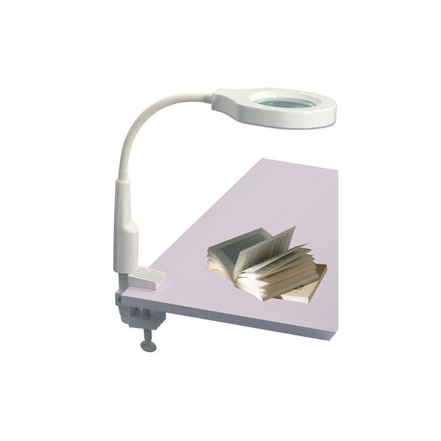 Lámpara de mesa LED regulable con lupa bifocal LED/6W/230V 6000-7000K blanco