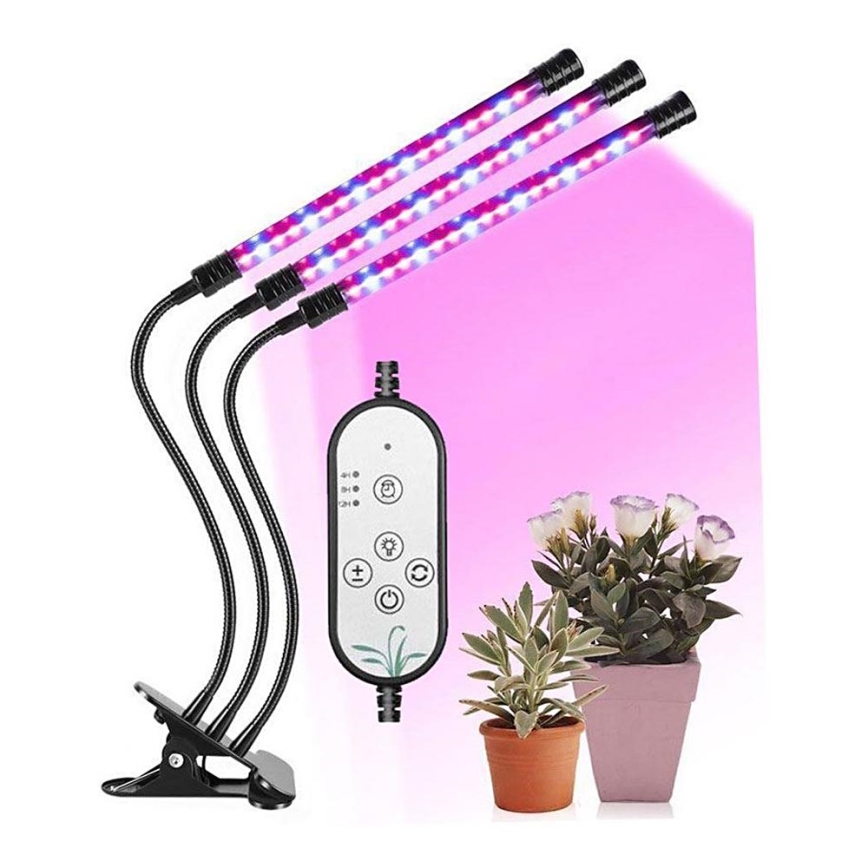 Lámpara de mesa LED regulable con pinza para el cultivo de plantas LED/12W/5V