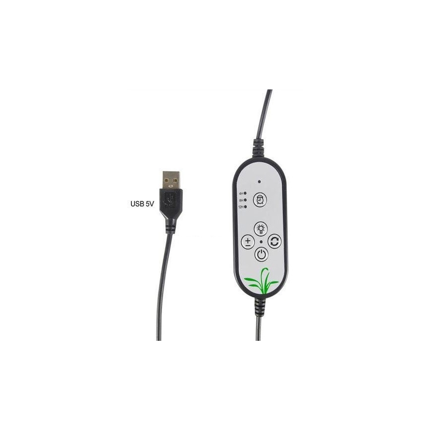 Lámpara de mesa LED regulable con pinza para el cultivo de plantas LED/12W/5V
