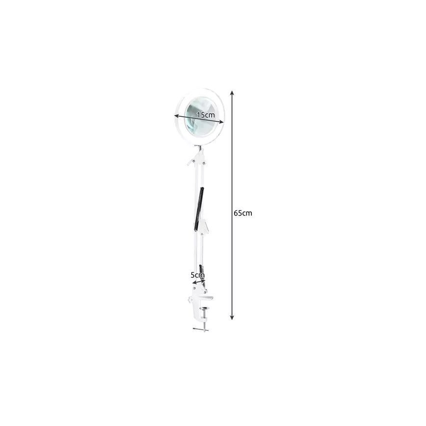 Lámpara de mesa LED regulable con una lupa LED/6W/5V 3000K/4000K/6000K blanco