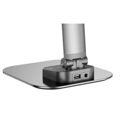 Lámpara de mesa LED regulable con USB LED/7,5W/230V 3000K/4000K/5500K antracita