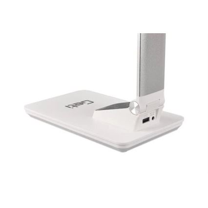 Lámpara de mesa LED regulable con USB LED/7W/230V 3000K/4000K/5500K blanco
