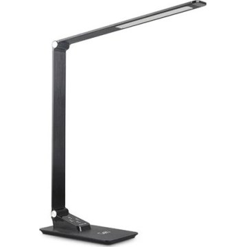Lámpara de mesa LED regulable con USB LED/7W/230V 3000K/4000K/5500K negro