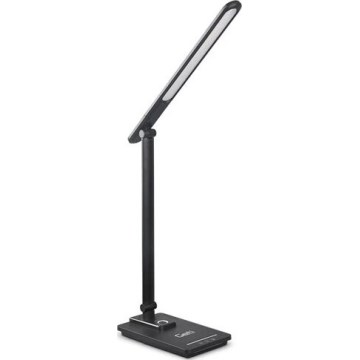 Lámpara de mesa LED regulable con USB LED/9W/230V 3000K/4000K/5500K negro