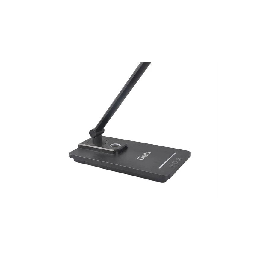 Lámpara de mesa LED regulable con USB LED/9W/230V 3000K/4000K/5500K negro