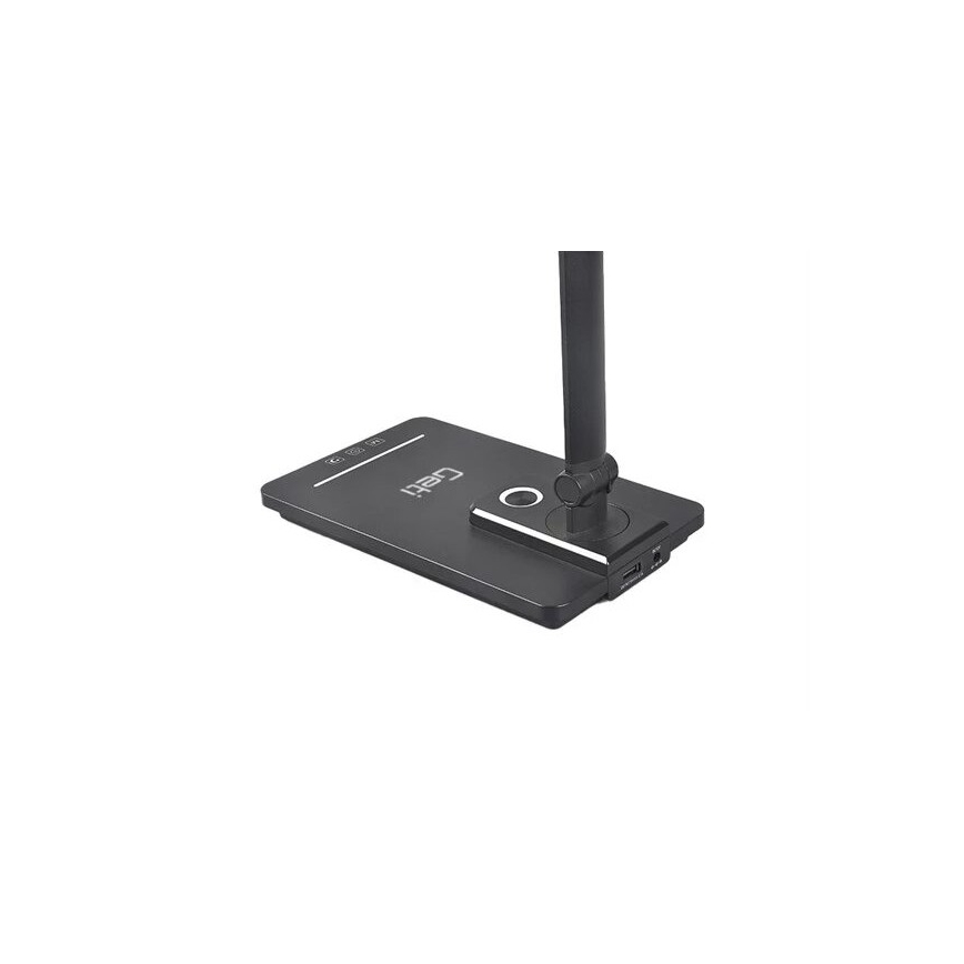 Lámpara de mesa LED regulable con USB LED/9W/230V 3000K/4000K/5500K negro