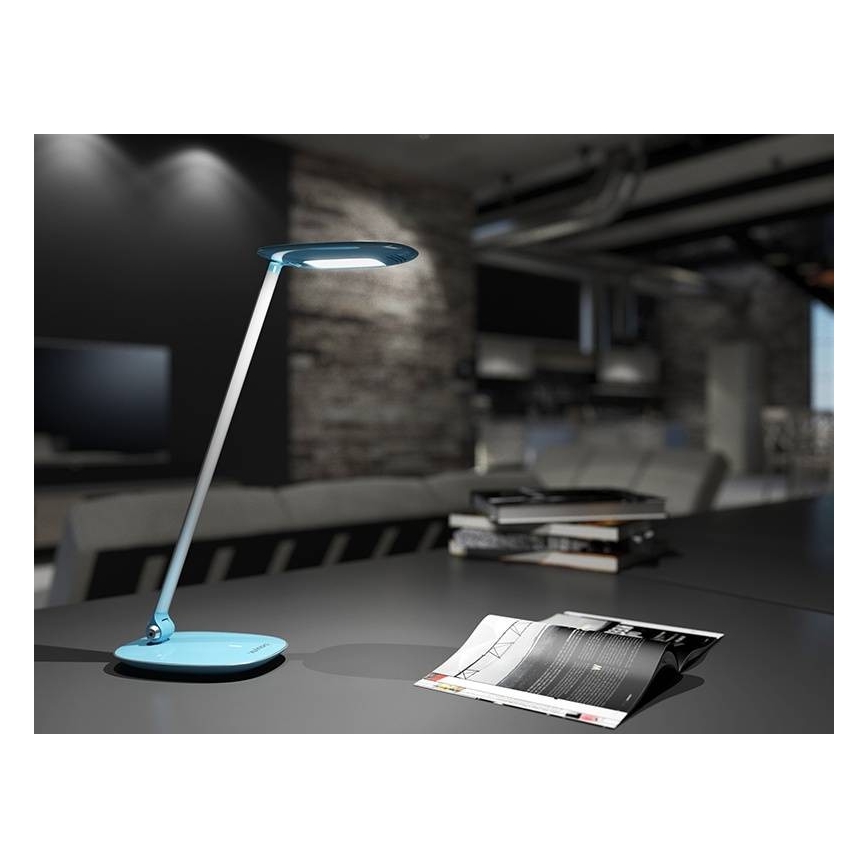 Lámpara de mesa LED regulable con USB MOANA LED/6W/230V rosa