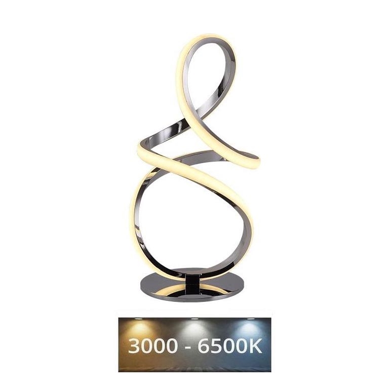 Lámpara de mesa LED regulable LED/28W/230V 3000/4000/6500K cromo brillante