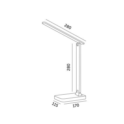 Lámpara de mesa LED regulable NOBLITE N LED/7W/230V 3000/4000/6500K blanco