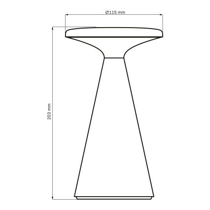 Lámpara de mesa LED de exterior táctil regulable PAROS LED/1,8W/5V USB 1800 mAh IP44 blanco
