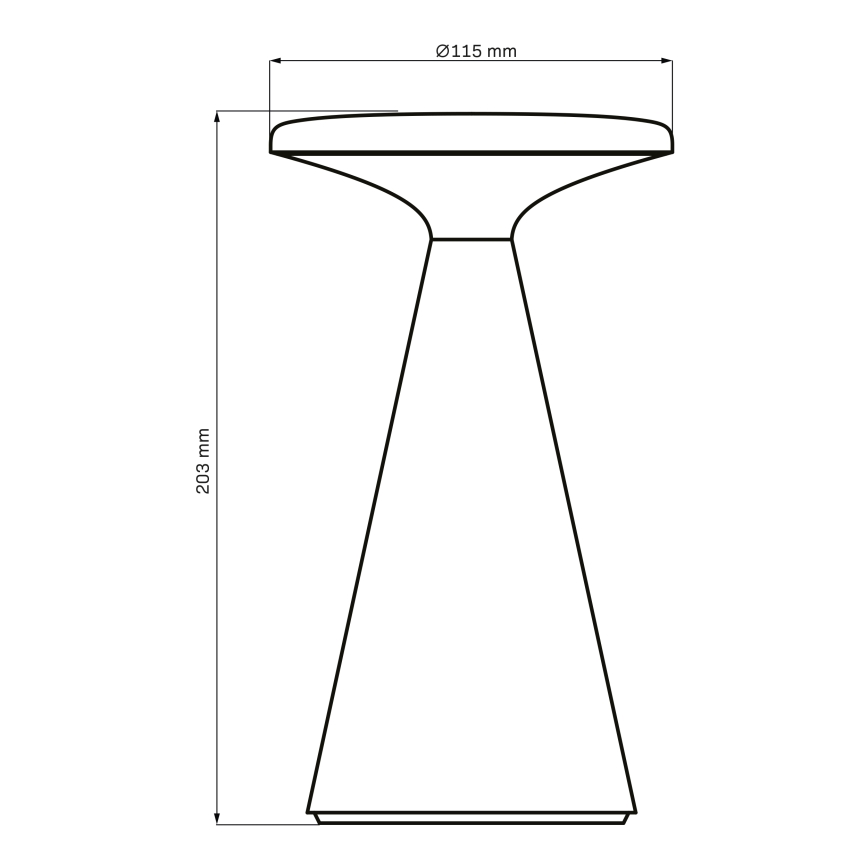 Lámpara de mesa LED de exterior táctil regulable PAROS LED/1,8W/5V USB 1800 mAh IP44 blanco