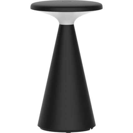 Lámpara de mesa LED de exterior táctil regulable PAROS LED/1,8W/5V USB 1800 mAh IP44 negro
