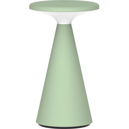 Lámpara de mesa LED de exterior táctil regulable PAROS LED/1,8W/5V USB 1800 mAh IP44 verde