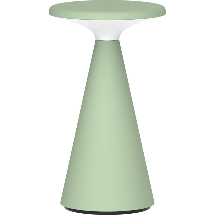 Lámpara de mesa LED de exterior táctil regulable PAROS LED/1,8W/5V USB 1800 mAh IP44 verde