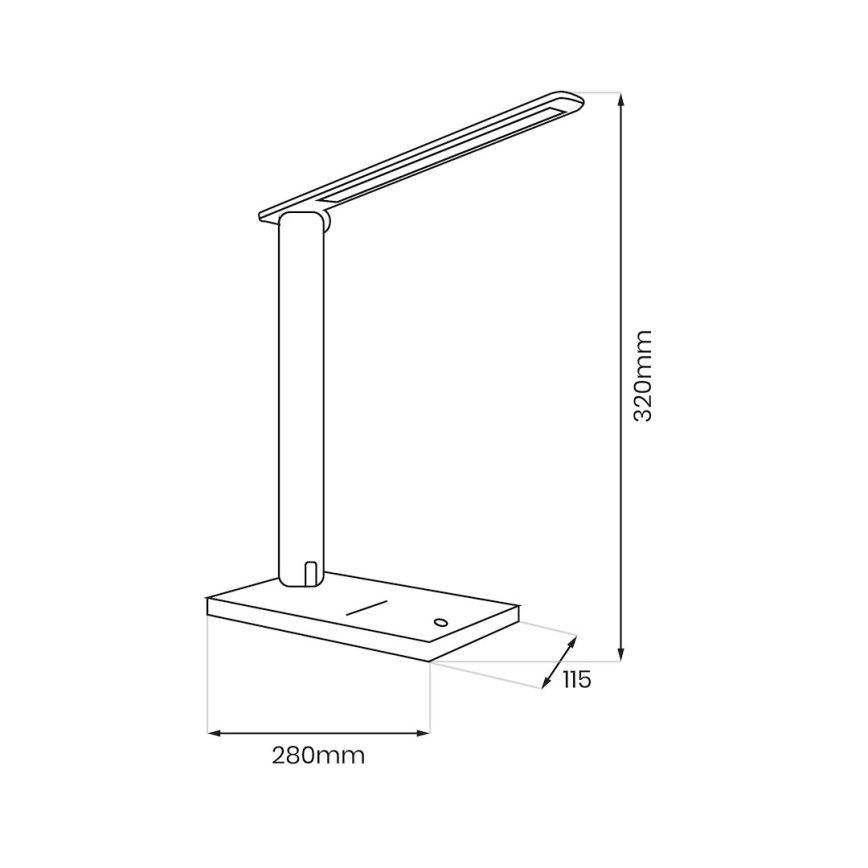 Lámpara de mesa LED regulable POST LED/5W/5V 3000-6500K blanco