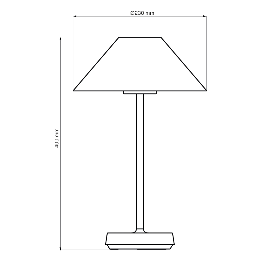 Lámpara de mesa LED de exterior táctil regulable SERENGETI LED/3,4W/5V USB 3600 mAh IP44 negro