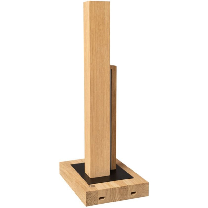 Lámpara de mesa LED regulable SOHO BLACK LED/10W/230V 45 cm roble
