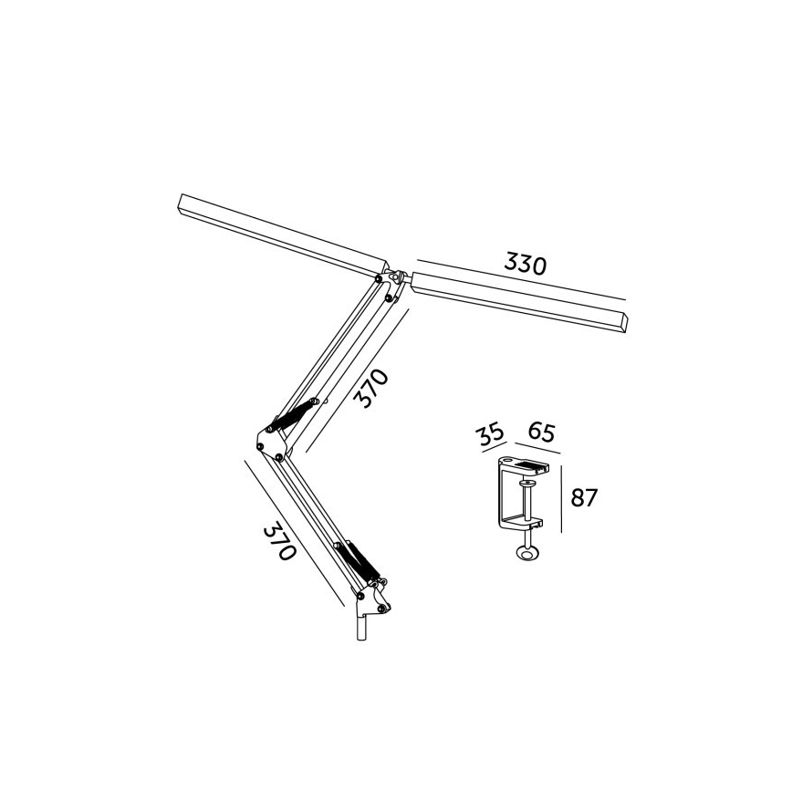 Lámpara de mesa LED regulable TENUIX DUO 2xLED/14W/230V 3000-6000K blanco