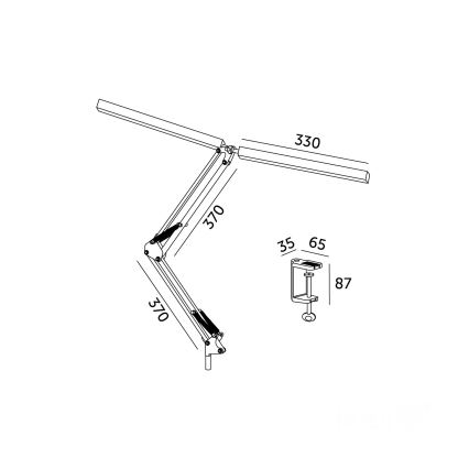 Lámpara de mesa LED regulable TENUIX DUO 2xLED/14W/230V 3000-6000K