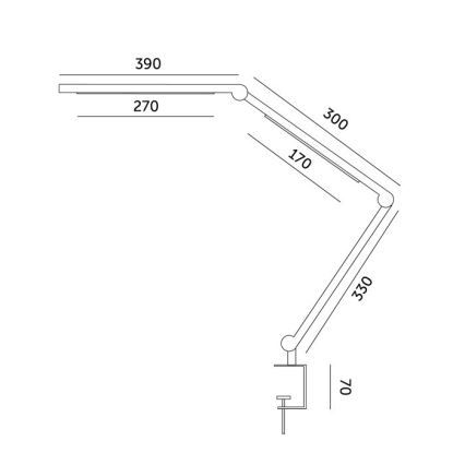 Lámpara de mesa LED regulable TENUIX FOLD LED/20W/230V 3000-6500K negro